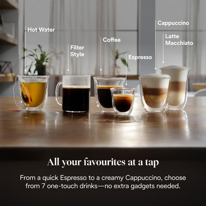 De'Longhi Magnifica Evo, Bean to Cup Coffee and Cappuccino Maker, 1450 watts, 250g bean container, 1.8L water container, ECAM292.81.B, Plastic, Black